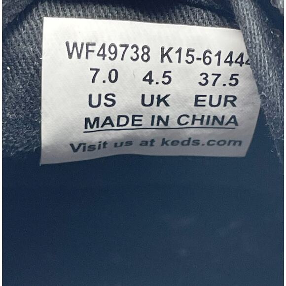 Keds x Kate Spade Glitter Lace Up Sneaker Womens 7 Gold Glitter Black Ribbons - Picture 9 of 9